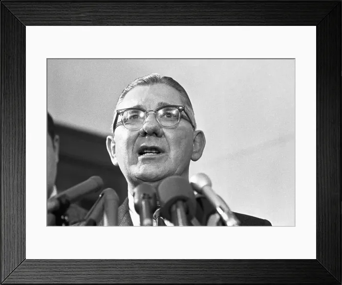 Framed Print : Representative Wilbur Mills Opposing Tax Increase Framed Print : Representative Wilbur Mills Opposing Tax Increase