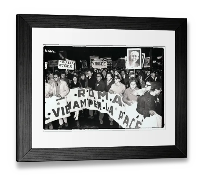 Framed Print : Protesters Hold Signs Air During Anti-Vietnam War Protest Framed Print : Protesters Hold Signs Air During Anti-Vietnam War Protest