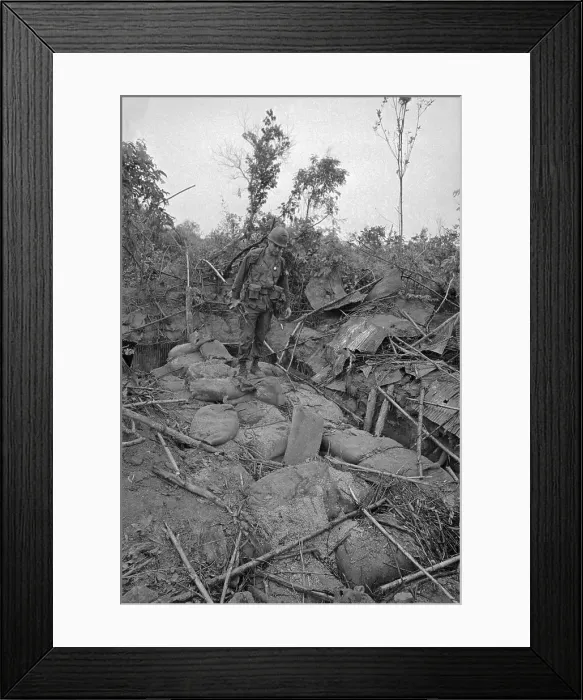 Framed Print : Radio Operator Setting up in Vietnam Framed Print : Radio Operator Setting up in Vietnam