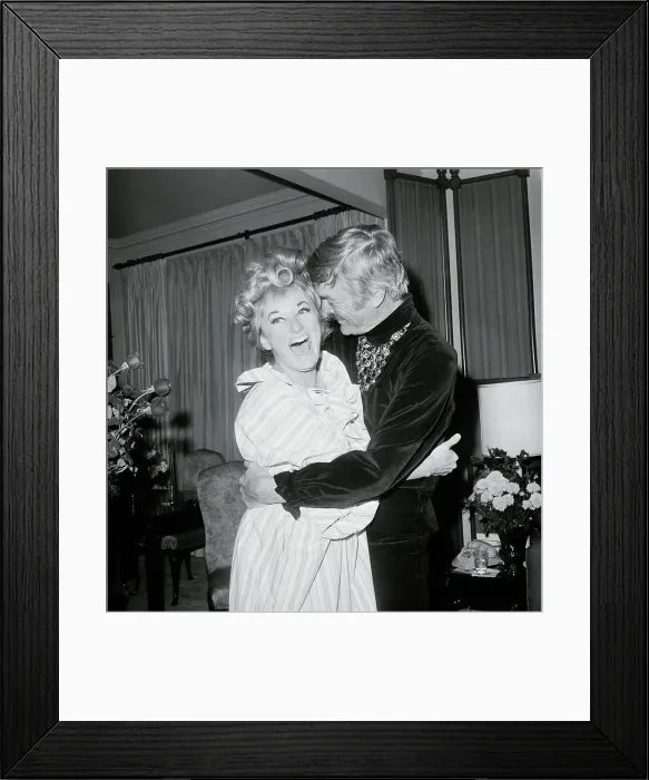 Framed Print : Phyllis Diller Hugging Warde Donovan Framed Print : Phyllis Diller Hugging Warde Donovan