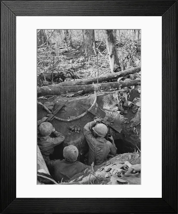 Framed Print : Soldiers Waiting in Trench to Rescue Wounded Colleague Framed Print : Soldiers Waiting in Trench to Rescue Wounded Colleague