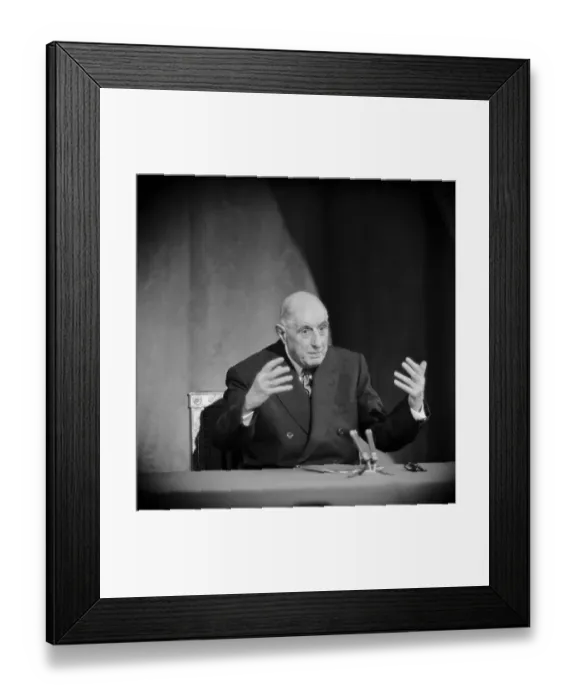 Framed Print : Charles de Gaulle Speaking at Press Conference Framed Print : Charles de Gaulle Speaking at Press Conference