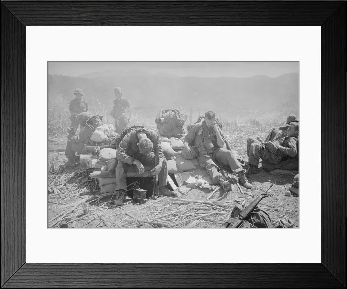 Framed Print : Soldiers Resting at a Bunker atop Hill 875 in South Vietnam Framed Print : Soldiers Resting at a Bunker atop Hill 875 in South Vietnam