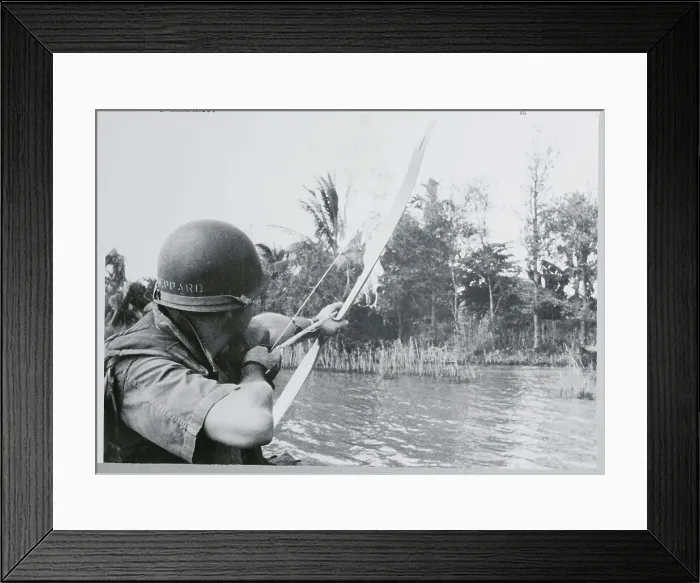 Framed Print : Soldier Firing Flaming Arrow Framed Print : Soldier Firing Flaming Arrow