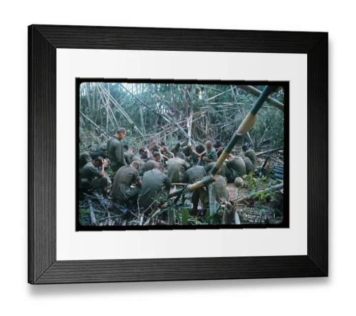 Framed Print : US Soldiers Praying During Field Service Framed Print : US Soldiers Praying During Field Service