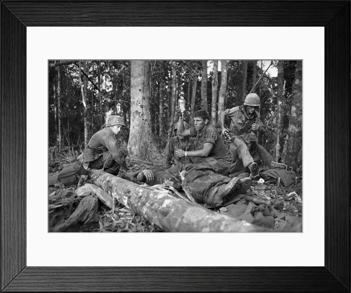Framed Print : Wounded Soldier Being Assisted Framed Print : Wounded Soldier Being Assisted