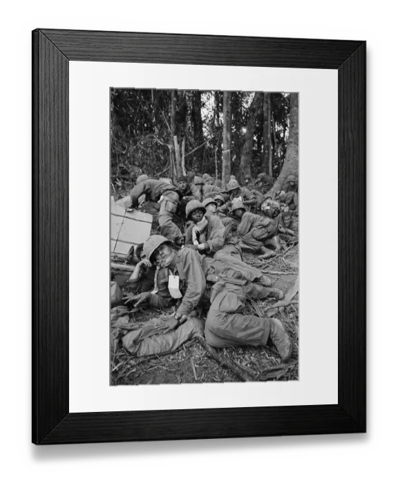 Framed Print : 173rd Airborne Brigade Waiting for Evacuation Helicopters