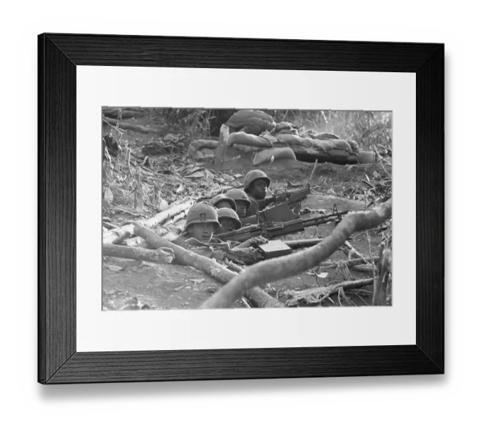 Framed Print : US Soldiers in North Vietnamese Bunker Framed Print : US Soldiers in North Vietnamese Bunker