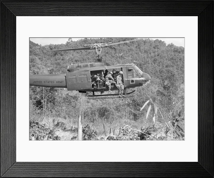 Framed Print : Paratroopers Preparing to Alight from Helicopter Framed Print : Paratroopers Preparing to Alight from Helicopter