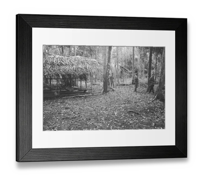 Framed Print : Cambodian Troops Inspecting a Camp
