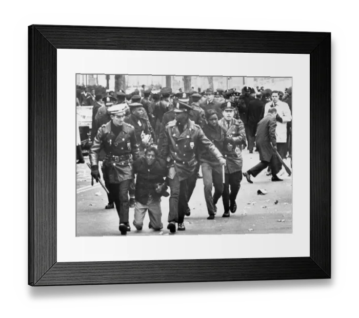 Framed Print : Police Dragging Students Framed Print : Police Dragging Students