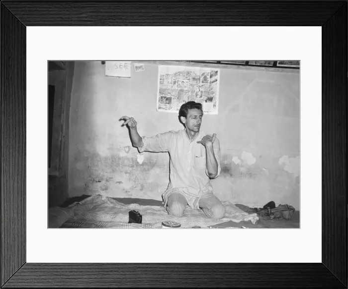 Framed Print : Hippie Practices Yoga To Indian Music