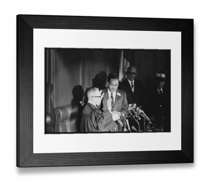 Framed Print : Carl Stokes Swearing into Office Framed Print : Carl Stokes Swearing into Office