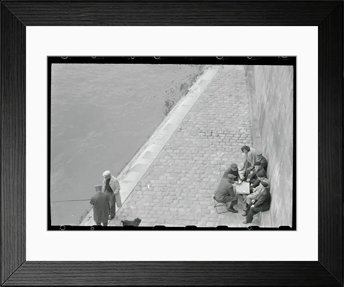 Framed Print : Playing Card Along the Seine