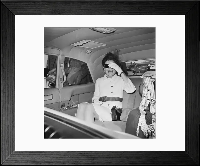 Framed Print : Mrs. John F. Kennedy Arriving in Rome Framed Print : Mrs. John F. Kennedy Arriving in Rome