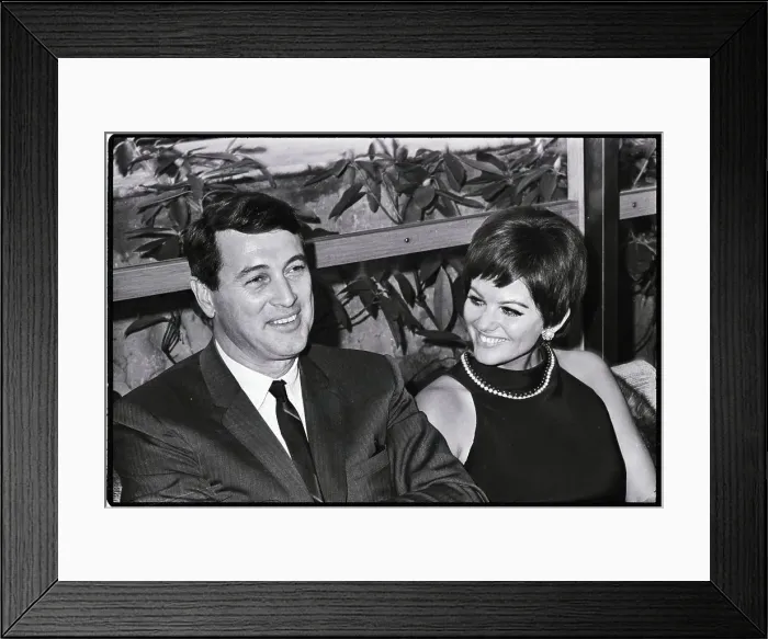 Framed Print : Rock Hudson with Claudia Cardinale Framed Print : Rock Hudson with Claudia Cardinale