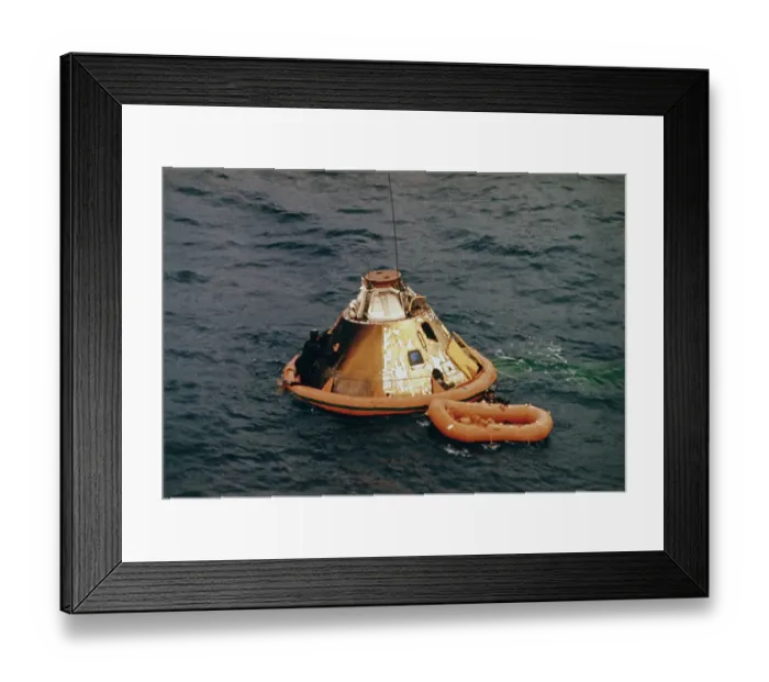 Framed Print : Navy Diver With Apollo 4 Command Module Framed Print : Navy Diver With Apollo 4 Command Module