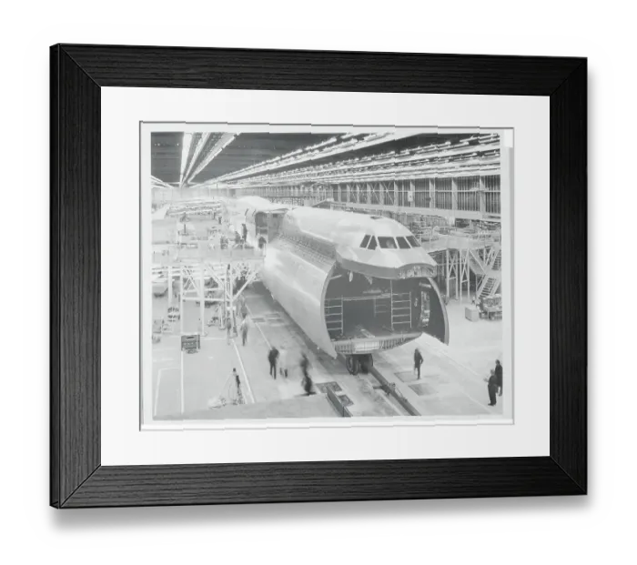 Framed Print : Workmen Constructing Transport Plane Framed Print : Workmen Constructing Transport Plane