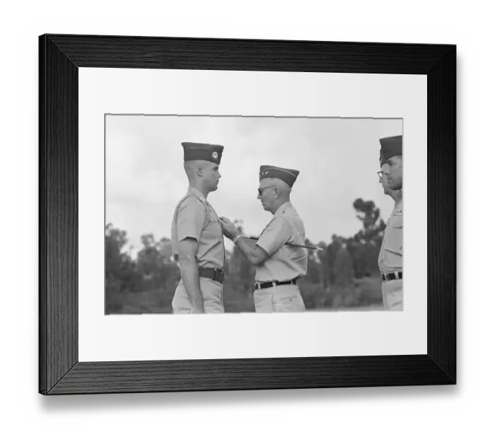 Framed Print : Officer Receiving Distinguished Service Cross Framed Print : Officer Receiving Distinguished Service Cross