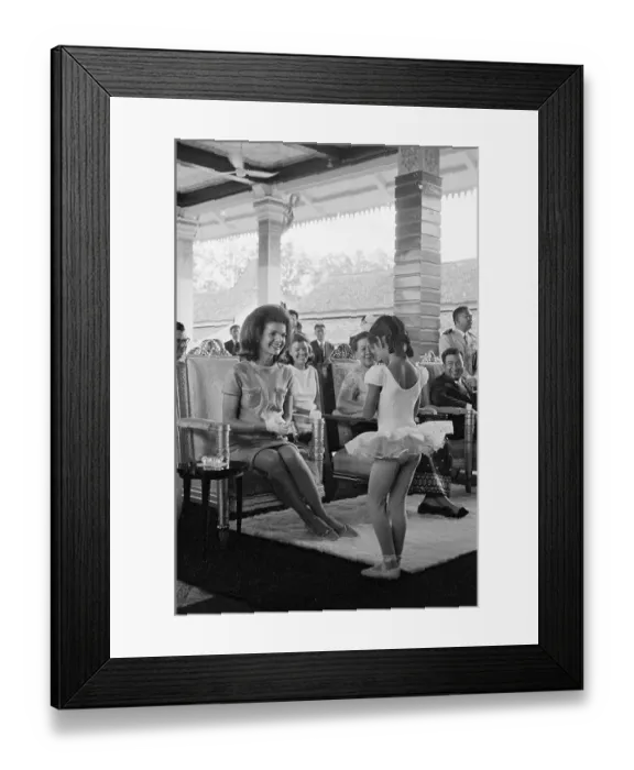 Framed Print : Mrs. John F. Kennedy at Cambodian Ceremonies Framed Print : Mrs. John F. Kennedy at Cambodian Ceremonies