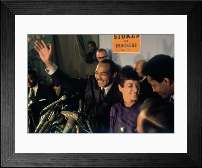 Framed Print : Carl Stokes with Wife Framed Print : Carl Stokes with Wife