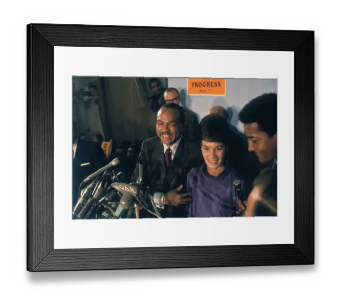 Framed Print : Carl Stokes with Wife Framed Print : Carl Stokes with Wife