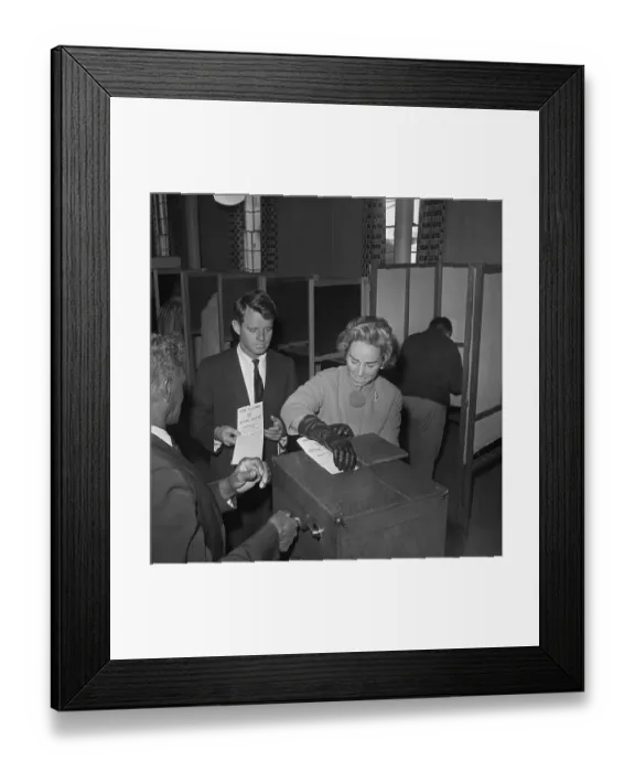 Framed Print : Robert and Ethel Kennedy at Ballot Box Framed Print : Robert and Ethel Kennedy at Ballot Box