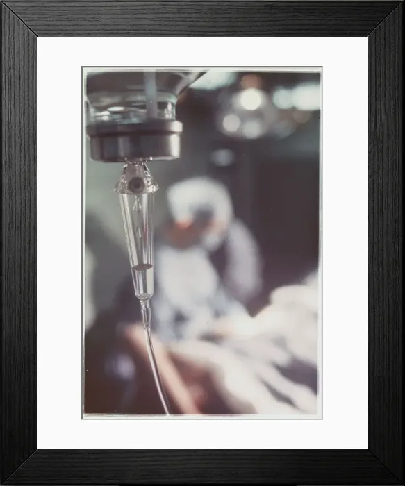 Framed Print : Glucose Flowing into Patient Framed Print : Glucose Flowing into Patient