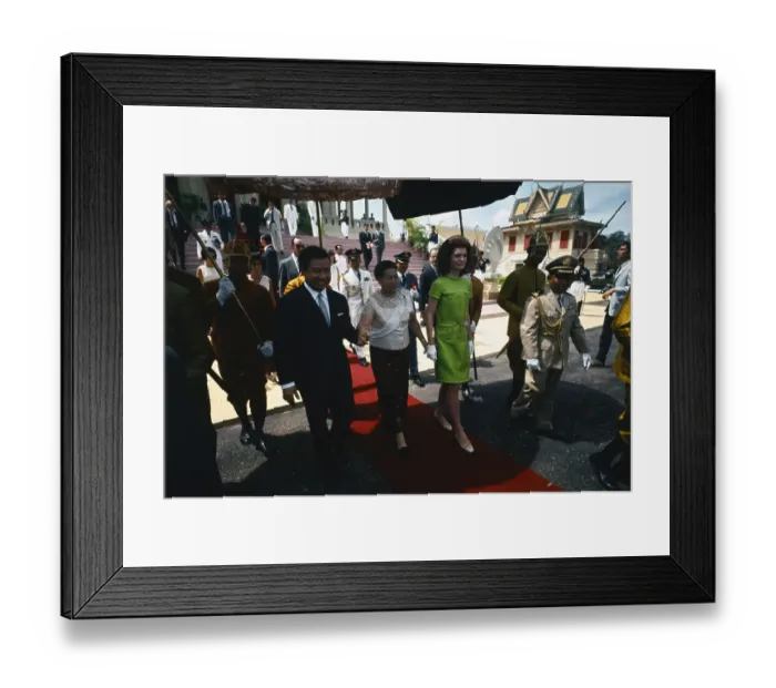 Framed Print : Jackie Kennedy Visiting Khemarin Palace Framed Print : Jackie Kennedy Visiting Khemarin Palace