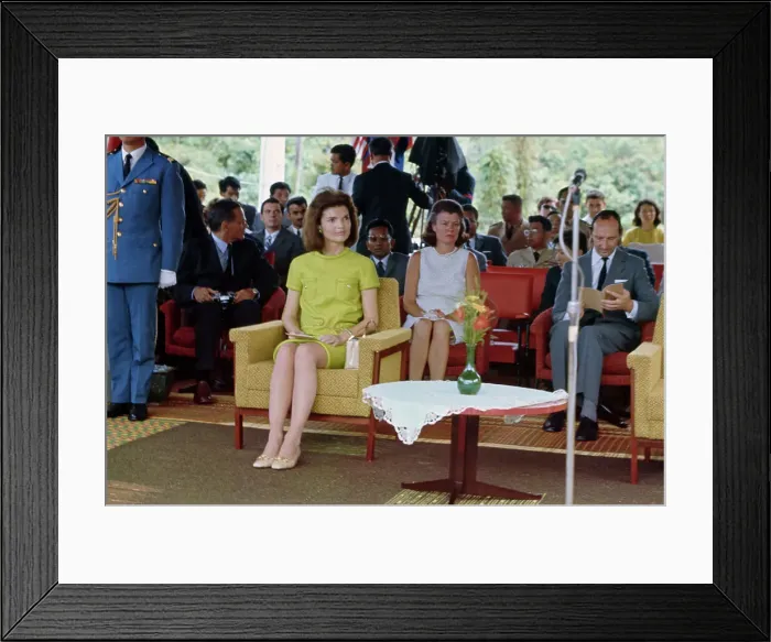 Framed Print : Jacqueline Kennedy In Cambodia Framed Print : Jacqueline Kennedy In Cambodia