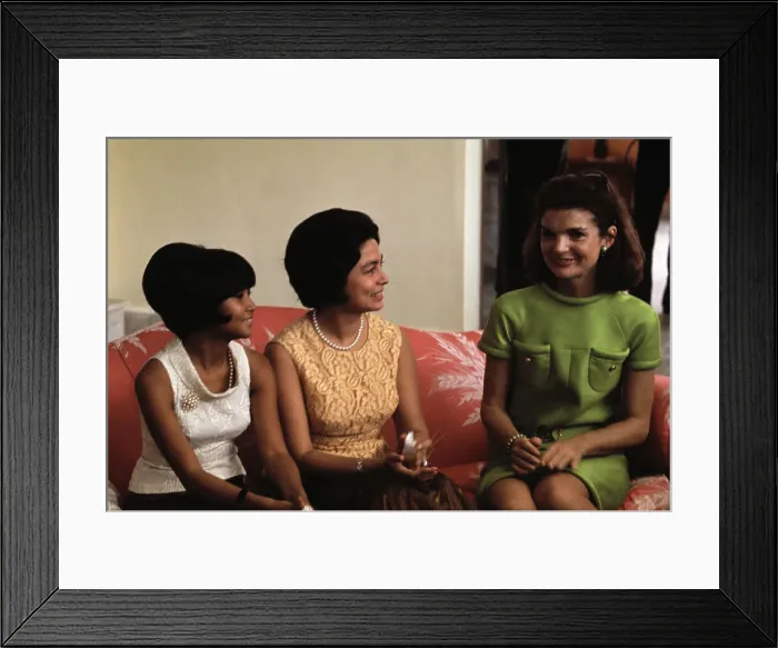 Framed Print : Jacqueline Kennedy Visiting Royal Leaders of Cambodia Framed Print : Jacqueline Kennedy Visiting Royal Leaders of Cambodia