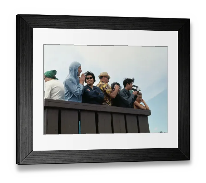 Framed Print : Tourists On Viewing Platform Framed Print : Tourists On Viewing Platform