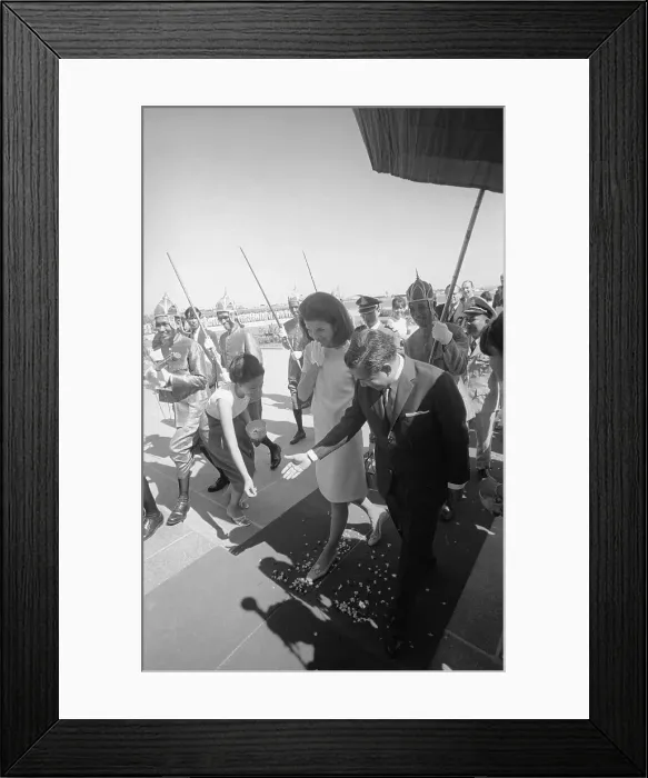 Framed Print : Mrs. Jacqueline Kennedy Being Welcomed to Cambodia Framed Print : Mrs. Jacqueline Kennedy Being Welcomed to Cambodia
