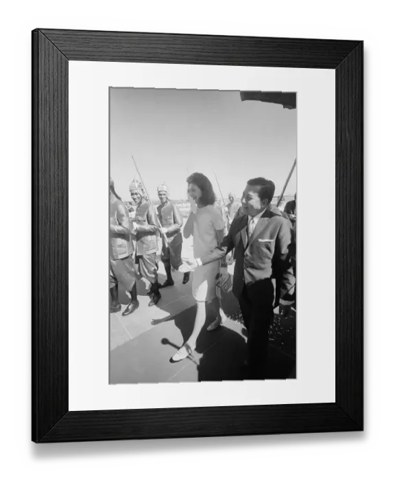 Framed Print : Mrs. Jacqueline Kennedy Being Welcomed to Cambodia Framed Print : Mrs. Jacqueline Kennedy Being Welcomed to Cambodia