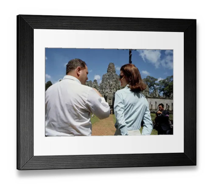 Framed Print : Jacqueline Kennedy In Cambodia Framed Print : Jacqueline Kennedy In Cambodia