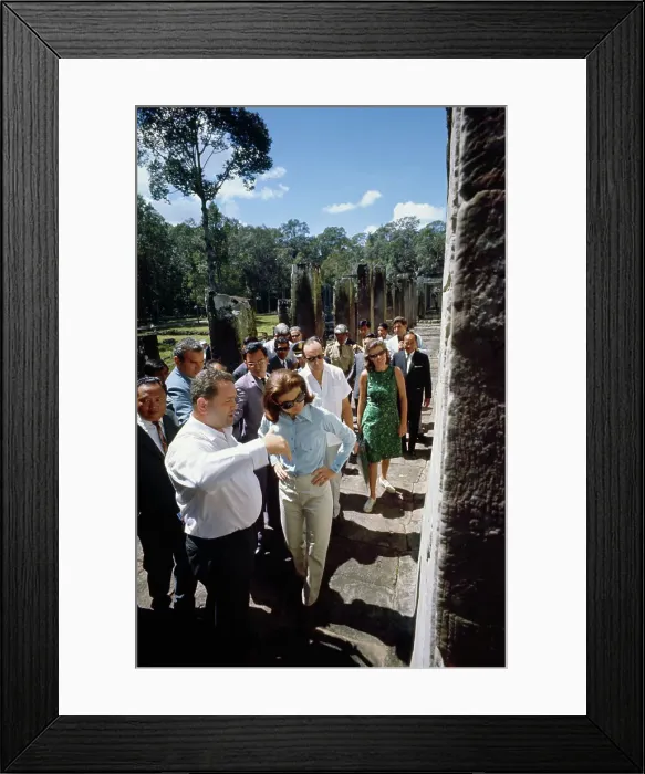 Framed Print : Jacqueline Kennedy In Cambodia Framed Print : Jacqueline Kennedy In Cambodia