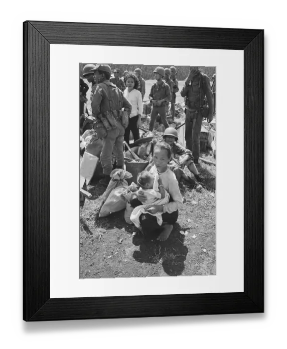 Framed Print : Soldier's Wife Nursing Child