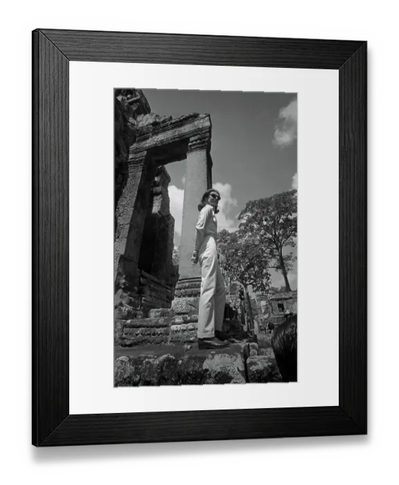 Framed Print : Jacqueline Kennedy Touring Cambodia's Ancient Ruins