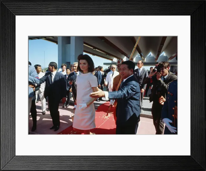 Framed Print : Jacqueline Kennedy In Cambodia Framed Print : Jacqueline Kennedy In Cambodia