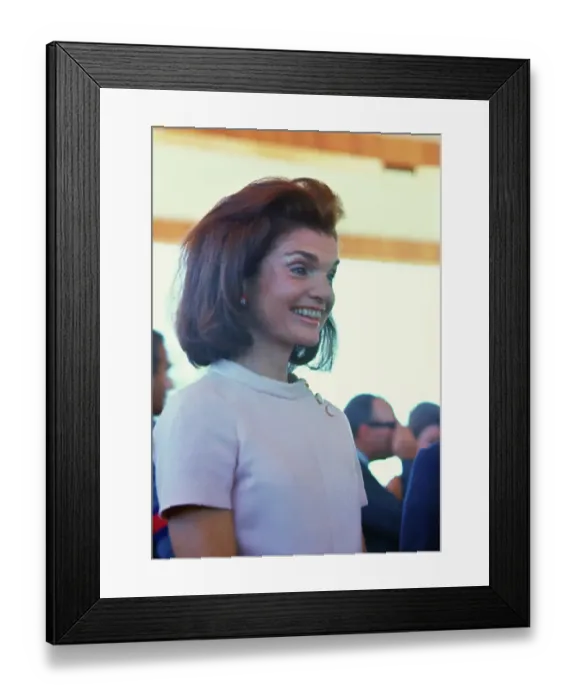 Framed Print : Jacqueline Kennedy in Cambodia