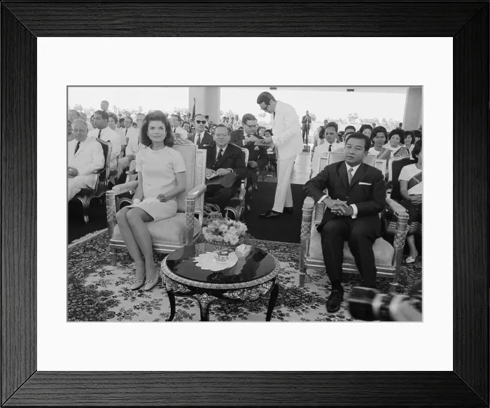 Framed Print : Mrs. Jacqueline Kennedy at Reception in Cambodia Framed Print : Mrs. Jacqueline Kennedy at Reception in Cambodia