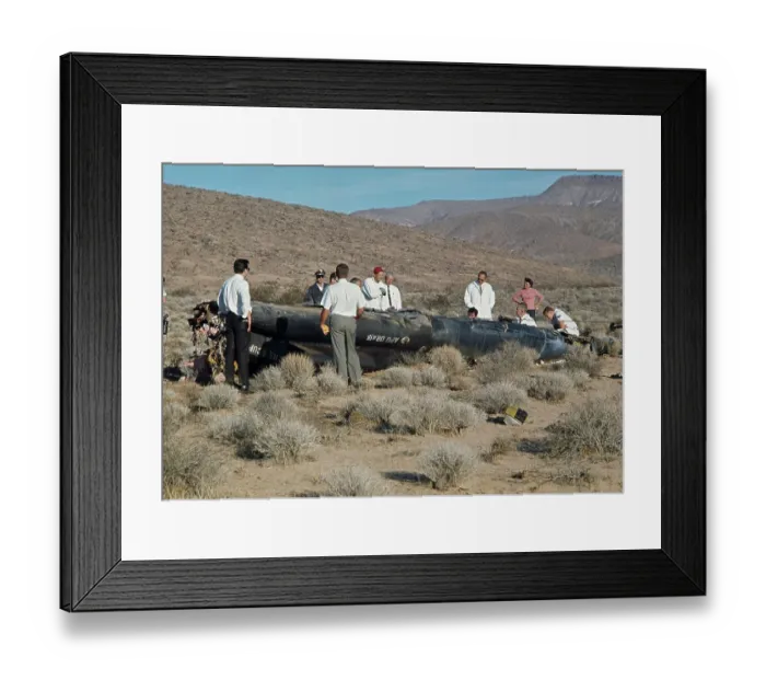 Framed Print : Wreckage of X-15 Rocket Ship
