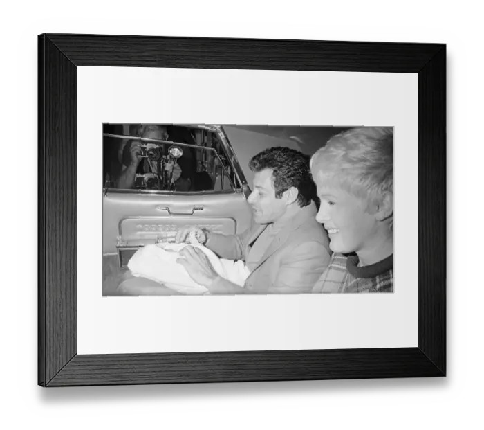 Framed Print : Eddie Fisher Taking Baby Home Framed Print : Eddie Fisher Taking Baby Home
