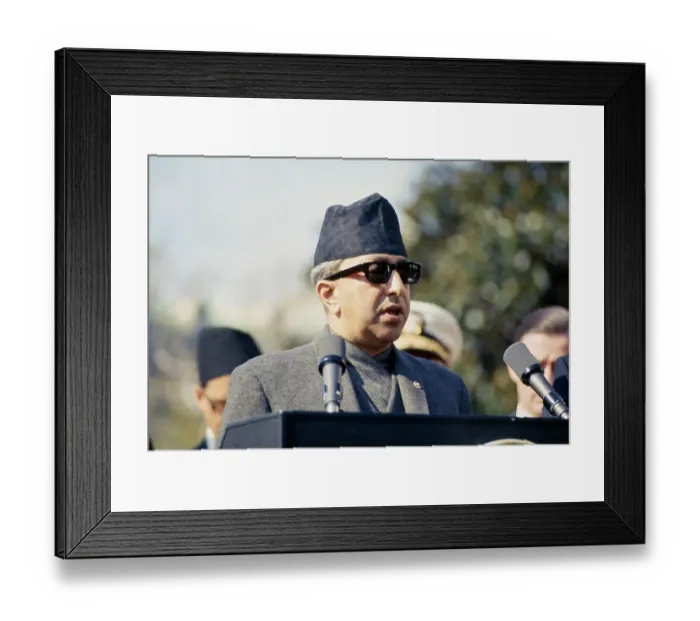 Framed Print : King Mahendra Of Nepal Framed Print : King Mahendra Of Nepal