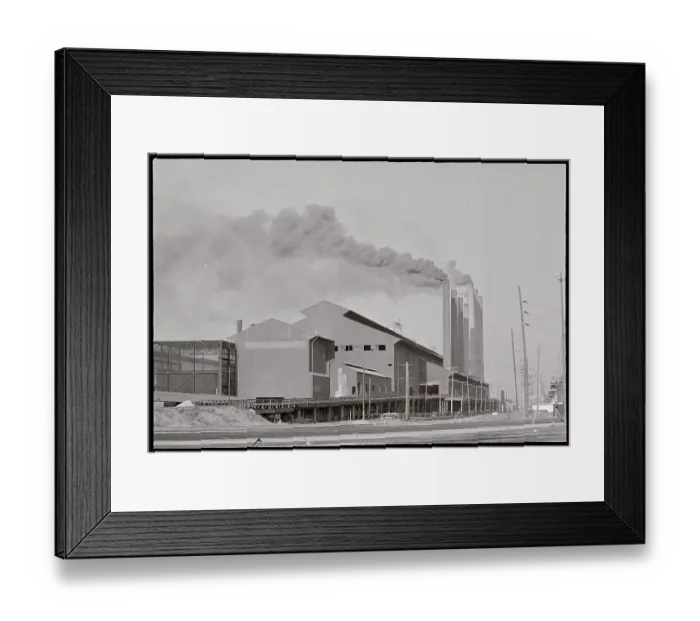 Framed Print : Exterior View of Steel Company