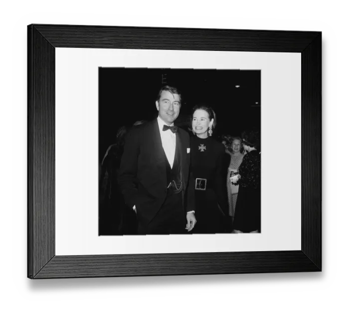 Framed Print : Wyatt Cooper with Gloria Vanderbilt Framed Print : Wyatt Cooper with Gloria Vanderbilt