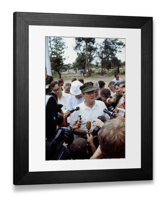 Framed Print : Hubert Humphrey In Vietnam Framed Print : Hubert Humphrey In Vietnam