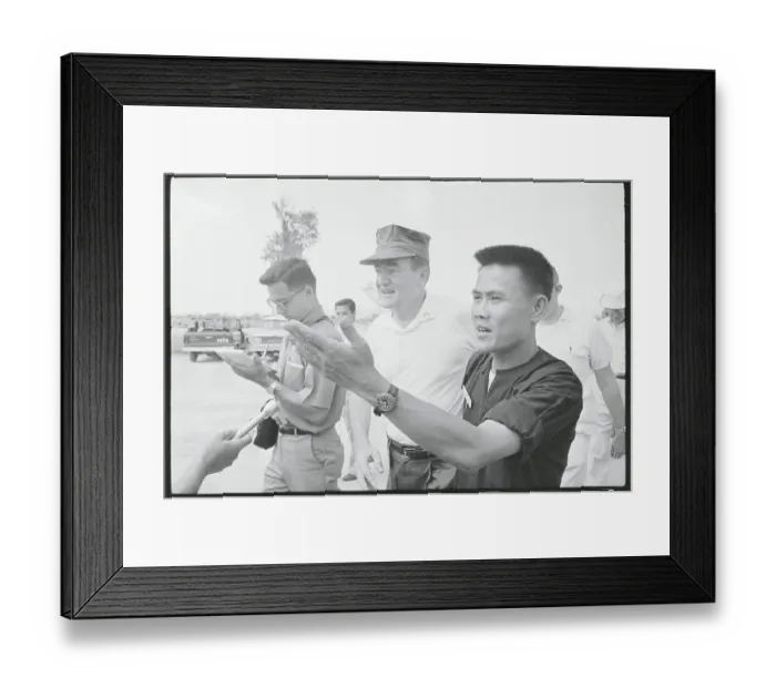 Framed Print : Hubert Humphrey Receiving a Tour Framed Print : Hubert Humphrey Receiving a Tour