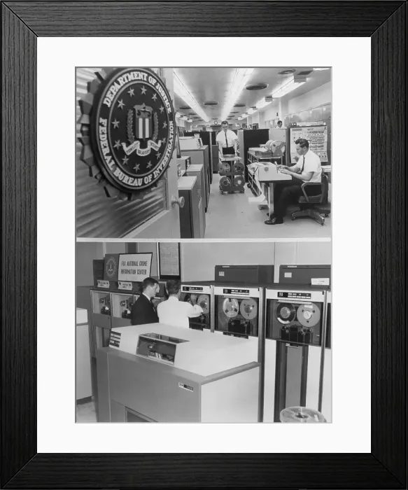Framed Print : FBI Workers Inside Their Offices Framed Print : FBI Workers Inside Their Offices