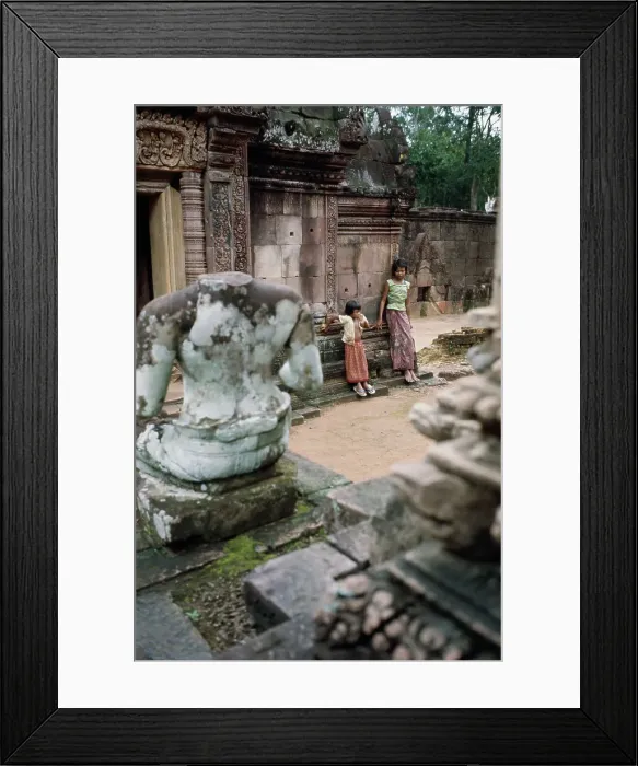 Framed Print : Girls At Banteay Srei Temple Framed Print : Girls At Banteay Srei Temple